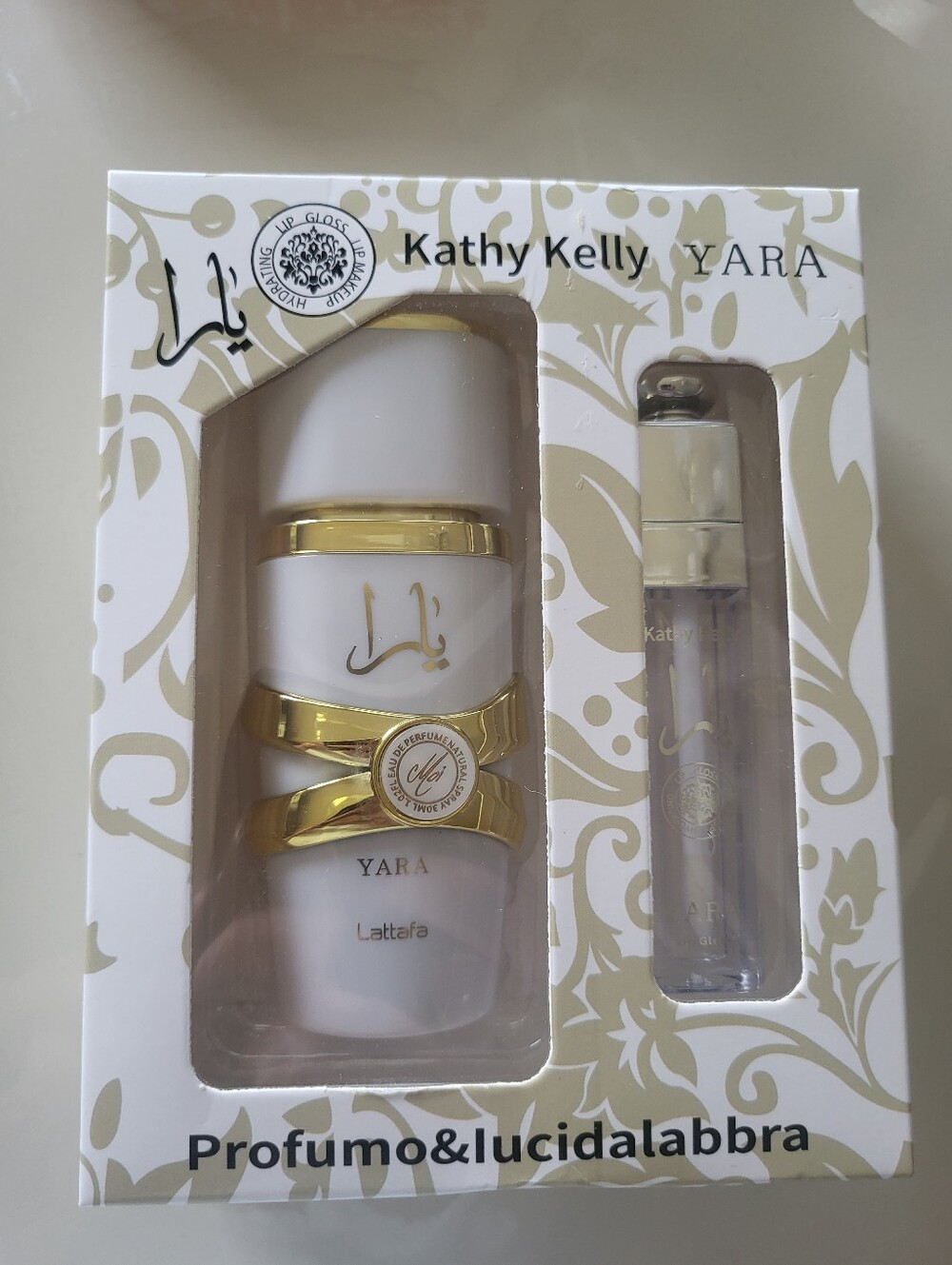Kathy Kelly YARA Perfume Set - White & Gold